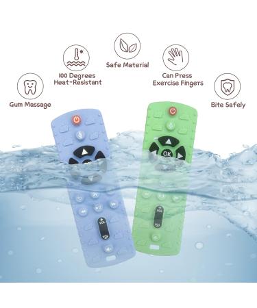 FATEORT Silicone Baby Teething Toys 2-Pack | Pressable Remote Control Shape | Boys Girls 3 Months+ | Relief for Teething Gum | Black - Buy Online on GoSupps.com