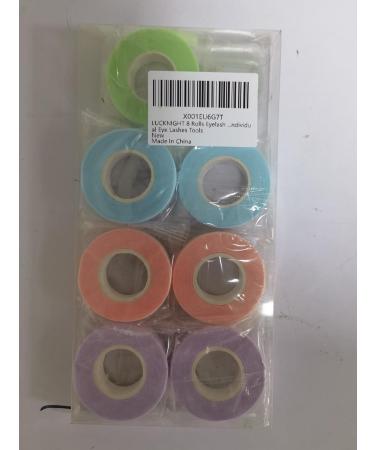 LUCKNIGHT 8 Rolls Eyelash Tape Adhesive Lash Extension Tape Breathable Micropore Fabric Tape For Lash Extensions Supplies Individual Eye Lashes Tools - Buy Online on GoSupps.com