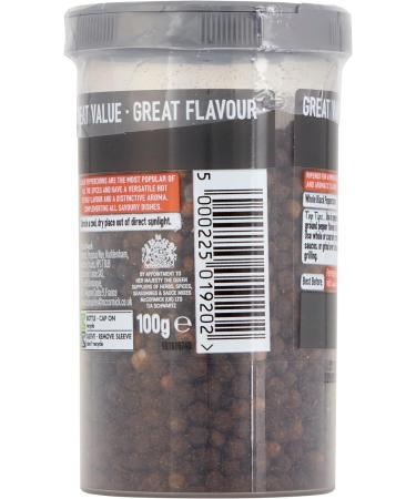 Schwartz Medium Black Peppercorn Drum 100 G - Mild Heat Spicy Kick, Deep Zesty Flavor for Marinades, Sauces, Steaks, Kebabs - Buy Online on GoSupps.com