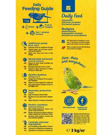 Complete Food for Budgies - 3 kg Pack | Premium Nutrition for Happy Healthy Birds - International Shipping Available! - Buy Online on GoSupps.com