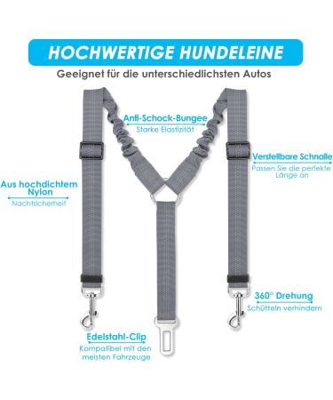 Buy Slowton 2-in-1 Stroke Belt Dog Car - Durable Adjustable Tangle-Free Elastic Seat Belt for Medium Dogs - Reflective Design for Safe Travel - Buy Online on GoSupps.com