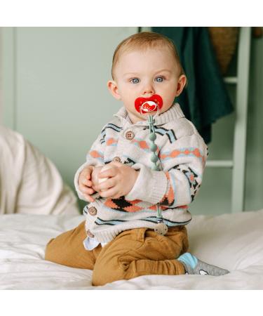 Geiomoo Silicone Pacifier Strap - Baby Shower Pacifier Clips Holder (2 Pack) | Safe & Stylish Baby Gift - Buy Online on GoSupps.com