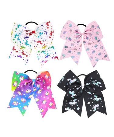 10PCS 8-Inch Cheer Bows for Girls - Elastic Hair Tie Bands for Cheerleading and School Activities - Buy Online on GoSupps.com