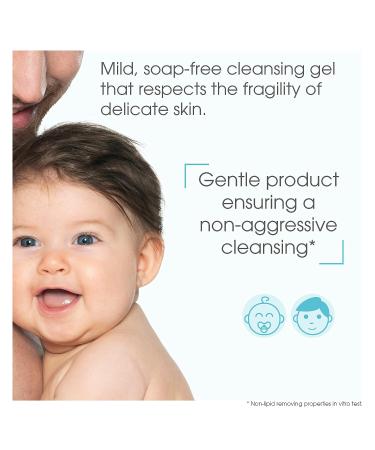 Bioderma ABCDerm Foaming Gel for Babies & Children 33.8 Fl Oz - Gentle Blue Formula - Buy Online on GoSupps.com