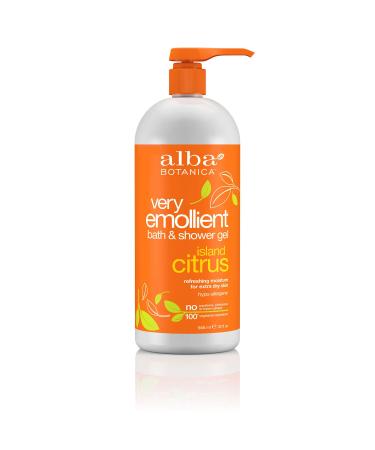 Alba Botanica Very Emollient Bath & Shower Gel - Island Citrus 32 fl oz (947 ml) Gel