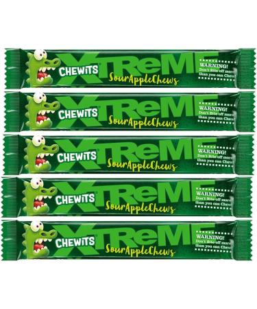 Chewits Xtreme Sour Apple Chews Chews 34g | VIMIX (24 Bars x 34g (Full Box)) - Buy Online on GoSupps.com