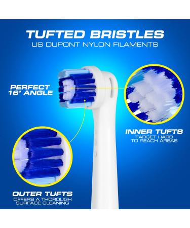 8-Pack Electric Toothbrush Replacement Heads for Oral-B Braun - Compatible with Pro Series - Precision Clean 7000/Pro 1000/9600/5000 - 8 Count - Buy Online on GoSupps.com