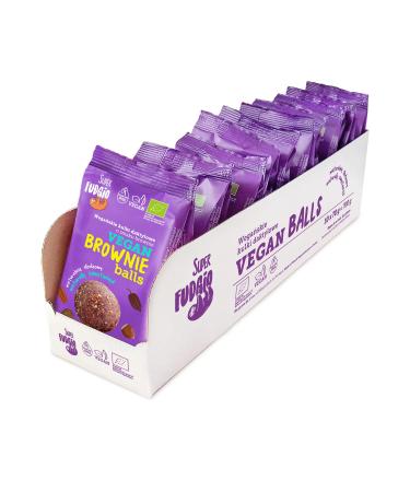 SUPER FUDGiO SUPER FUDGiO BIO Bio Energy Ball Brownie | Organic Date Balls 70g | Vegan & Healthy Snacks for Meals (1 Piece) (1 Pack of 10))