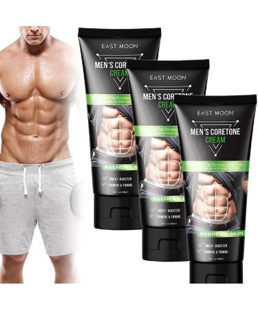 AUGESTPO 2023 Men'S Cortisone Cream - Skin Tightening Cream for Body - Tightening Cream for Stomach and Thighs - Sculptique Abs Sculpting Cream Sweat Cream Workout Enhancer (3Pcs)