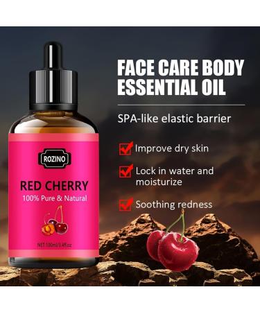 Pure Red Cherry Fragrance Oil & Skin Care Oil for Diffuser Candles Soap Making Perfume & Body Lotion Natural Aroma & Moisturizing Base for Face Hair Skin (Cherry) - Buy Online on GoSupps.com