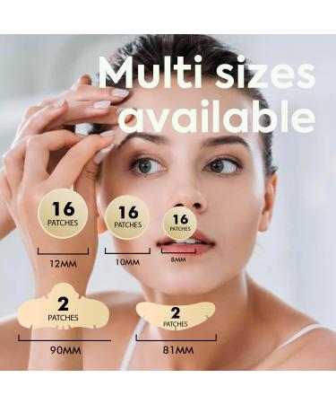 AINA Hydrocolloid Pimple Patches - Invisible Acne Spot Dots | Clear Natural Zit Patches | 48 Dots + Bonus Chin & Nose Patches - Buy Online on GoSupps.com