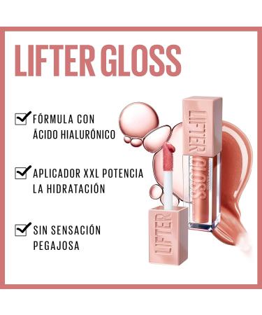 Maybelline New York Lifter Gloss Plumping & Hydrating Lip Gloss with Hyaluronic Acid - Shade 002 Ice - 5.4 ml (Pack of 1) - Buy Online on GoSupps.com