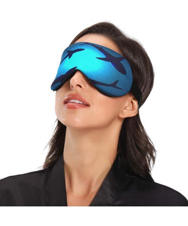 WELLDAY Floating Sharks Sleep Mask - Adjustable Comfort Blindfold for Men and Women - Buy Online on GoSupps.com