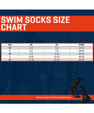 ZONE3 Neoprene Heat-Tech Swim Socks Black/Red X-Large - Maximum Warmth for Cold Water Swimming - Buy Online on GoSupps.com