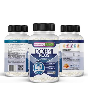 100% Pure Melatonin + L-Theanine + Vitamin B6 - High Solubility Sleep Aid | 8 Hours of Natural Relaxing Sleep | 90 Capsules for Effortless Rest - Buy Online on GoSupps.com