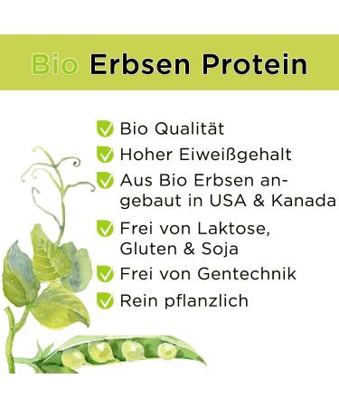 Organic Pea Protein 1000g | 85% Protein | Vegan & Gluten-Free | USA/Canada Grown | DE- KO-006 - Buy Online on GoSupps.com