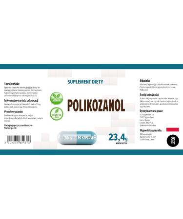 Hepatica Policosanol 25mg 90 Vegan Capsules Tested by a Third Party Laboratory Gluten & GMO Free - Buy Online on GoSupps.com