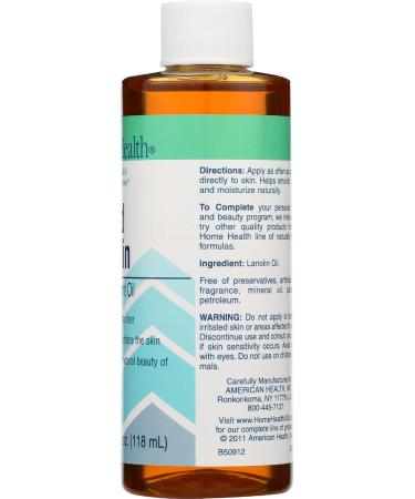 Home Health Liquid Lanolin 4 fl oz - Pure Moisturizing Solution for Skin Care | Shop Internationally - Buy Online on GoSupps.com