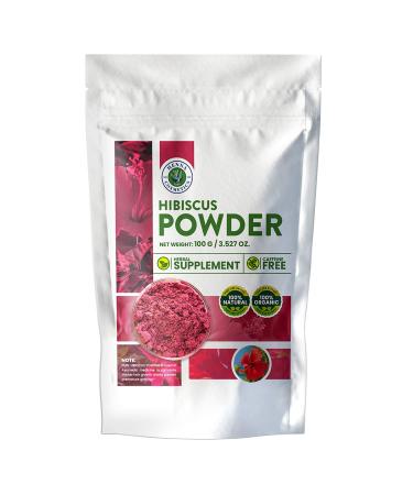 Hibiscus Powder Herbal Supplement for Tea Skin & Hair Moisture 100 Grams | 100% Natural Pure Organic | Henna Cosmetics