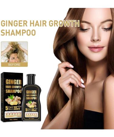 Ginger Hair Growth Shampoo - Anti-Hair Loss, Anti-Dandruff & Anti-Itching Formula for Hair Regrowth - Men & Women - Buy Online on GoSupps.com
