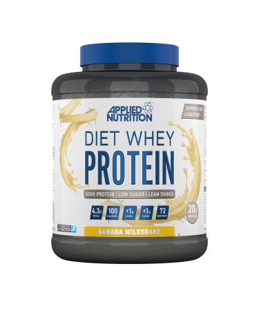 Applied Nutrition Diet Whey - High Protein Powder Supplement Low Carb & Sugar for Weight Management with CLA L Carnitine Green Tea (1.8kg - 72 Servings) (Banana Milkshake) Banana 1.8 kg (Pack of 1)