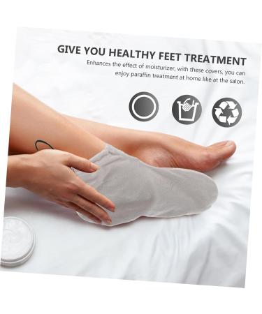 minkissy 1 Pair Wax Therapy Warm Foot Cover Wax Bath Cotton Foot Cover Faux Buns Wax Warming Foot Bioties Foot Treatment Socks Cotton Paraffin Socks Simple Hot Wax Foot Bags Feet Fir Plush - Buy Online on GoSupps.com