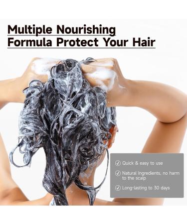 IIIMEIDU Black hair color shampoo 3in1 natural hair dye semipermanent hair color gray hair coverage black 10 pieces NaturalBlack 300 ml 1er Pack - Buy Online on GoSupps.com