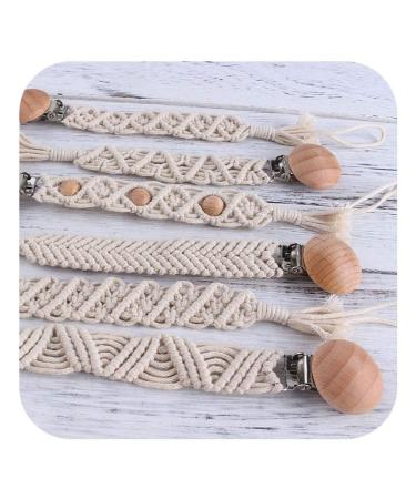 Picapoo Pacifier Clip Holder | BPA-Free Crochet Baby Pacifier Nipple Clips - DIY Woven Cotton Rope Chain for Teething Toys - Buy Online on GoSupps.com