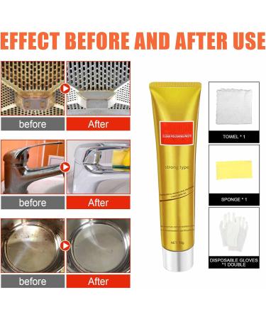 Raturv Metal Polish Cream Raturv Chrome Polish Raturv Metal Polish Cream for Stainless Steel Metal Polish Cream Metal Polishing Paste Chrome Polish and Rust Remover (3PCS) - Buy Online on GoSupps.com