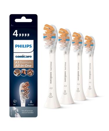 Philips Sonicare Original A3 Premium all-in-one-replacement brush head for the electric toothbrush-4-pack Philips Sonicare replacement brush heads in white (model HX9094/10) 1 piece (4 Pack)