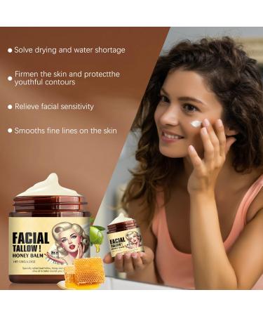 Whipped Beef Tallow & Honey Balm - Grass Fed Face Cream (2pcs) | Nourishing Moisturizers for All Skin Types - International Shipping Available - Buy Online on GoSupps.com