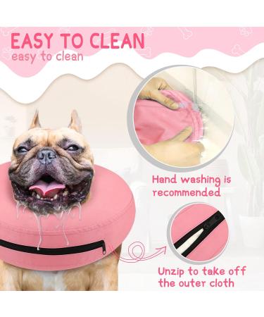 Supet Rewrise Dog Inflatable Collar - Soft Leak Protection for Post-Op Dogs - Pink XXL (Neck 45.6-58.4 cm) - International Shipping Available - Buy Online on GoSupps.com