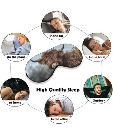 Highland Cow Soft Sleep Mask for Women | Breathable Blackout Eye Mask with Adjustable Straps - Perfect for Travel - Buy Online on GoSupps.com