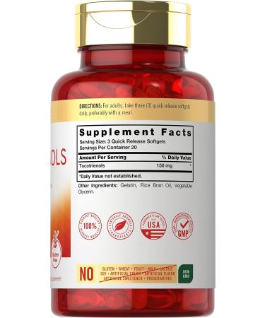 Carlyle Tocotrienols 150mg Supplement - 60 Softgels | Non-GMO & Gluten Free - Buy Online on GoSupps.com