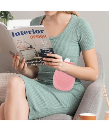 Mini Silicone Hot Bottle 320ml - Small Heat Bottle with Cover for Pain Relief & Warm Compress - Ideal for Menstrual Complaints Hand & Foot Warmers - Pink - Buy Online on GoSupps.com
