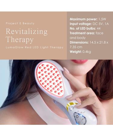 Project E Beauty LumaGlow Red LED Light Therapy | Skin Rejuvenation Anti-Aging Device for Lift, Firm, Tighten | LED Light Treatment for Spa & Home Use - Buy Online on GoSupps.com