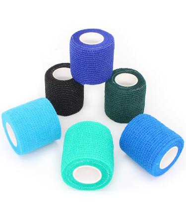 KEQCQE Cohesive Bandage Self Adherent Wrap Athletic Tape Breathable Vet Tape First Aid Tape for Dogs Cats Horses Birds & Wrist Healing Ankle Sprain Swelling (2 Inch Blue Change 6 Rolls) - Buy Online on GoSupps.com