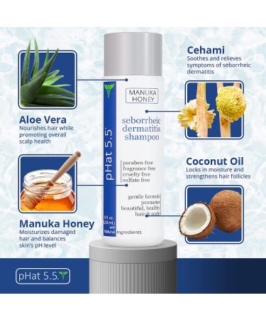 Seborrheic Dermatitis Shampoo - Natural Treatment for Itchy Scalp, Dandruff, Psoriasis, Eczema - Hydrating and Soothing Formula - Buy Online on GoSupps.com