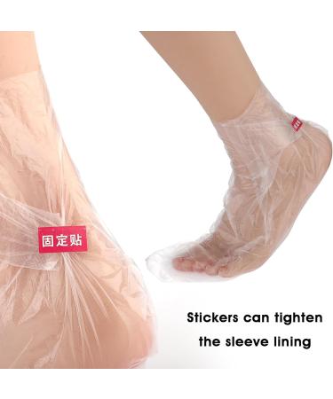 Sibba Paraffin Wax Feet Protectors 100 PCS Spa Set - Disposable Plastic Gloves & Socks for Hot Therapy, Bath, and Waxing - Buy Online on GoSupps.com