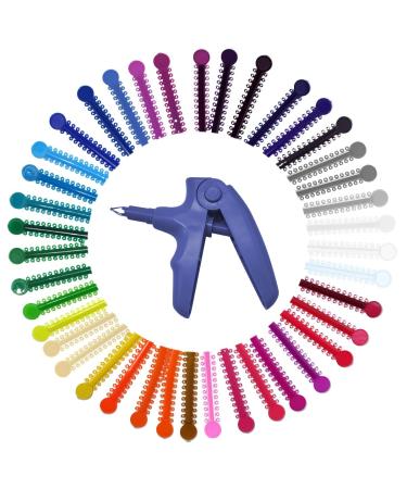 Braces Rubber Band tool Kits  Including Dental Orthodontic Ligature Ties and Orthodontic Ligature Gun Tools Teeth Orthodontic Ligature Ring Rubber Bands