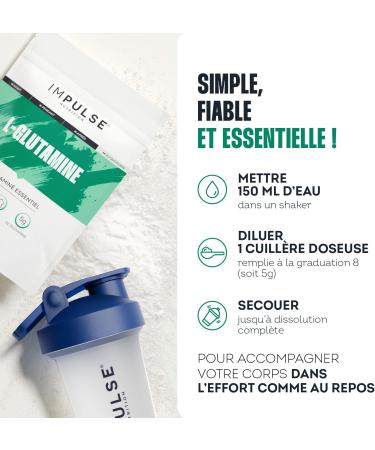 L-Glutamine Kyowa - 100% Pure & V g tale - L-Glutamine en poudre - Compl ment alimentaire R cup ration Musculaire & Sport - Sans Go t - 150g - Fabriqu en France - Buy Online on GoSupps.com