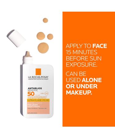 La Roche-Posay Anthelios Face Sunscreen & BUNDLE Broad Spectrum UVA-UVB Sun Protection for all Skin Types Lightweight Non-Greasy Texture Non-Comedogenic Water Resistant Fragrance Free MINERAL TINTED SPF 50 - Buy Online on GoSupps.com