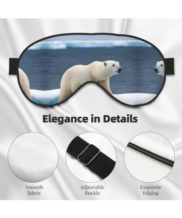 Polar Bear Double-Sided Sleep Eye Mask | Soft Comfortable Blindfold with Adjustable Strap | Block Light | Ideal for Travel & Relaxation - Buy Online on GoSupps.com