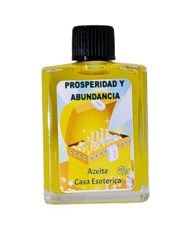 Prosperity & Abundance Oil (Prosperdida Y Abundancia Aceite) Spiritual Anointing Oil by CASA ESOTERICA MAGICK SPACE - Increase Wealth & Success - Attract Good Fortune into Your Life-0.5 FL OZ(1 Pack)