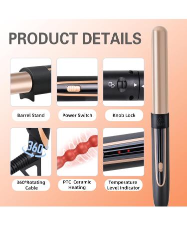 Buy Curling Wand Set with 5 Interchangeable Iron - Portable Hair Styling Tools for Women | 1 Inch Curlers & Rollers - Perfect for Travel - Buy Online on GoSupps.com