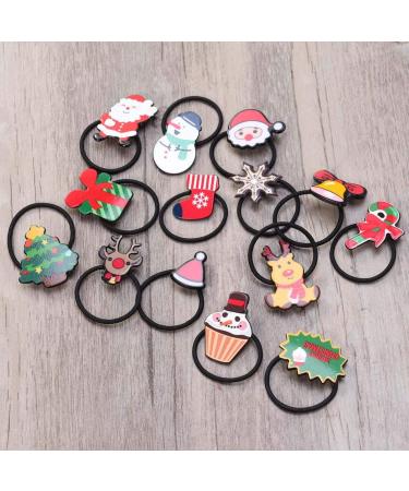 Frcolor 14Pcs Christmas Hair Ties - Santa Claus Elastic Bands & Ponytail Holders for Girls & Women - Buy Online on GoSupps.com