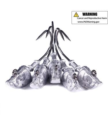 10Pcs 1oz Saltwater Jig Heads Lures for Bass - Swimbait Saltwater Jig Heads (10Pack) - Buy Online on GoSupps.com