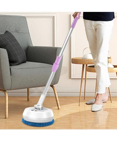 Electric Scrubbing Wand Rotating Bristle Cleaner Electric Broom Electric Cleaner Electric Brush Floor Scrubber with Adjustable Handle Household Cleaning for Tile Bathroom White - Buy Online on GoSupps.com