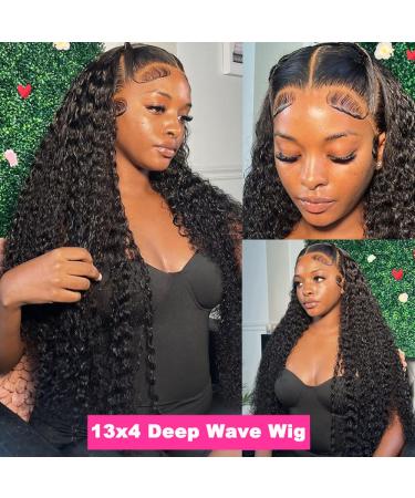 34 Inch Deep Wave HD Lace Front Wig | 180% Density Glueless Human Hair Wig | Wet and Wavy Curly Wig for Women - Buy Online on GoSupps.com
