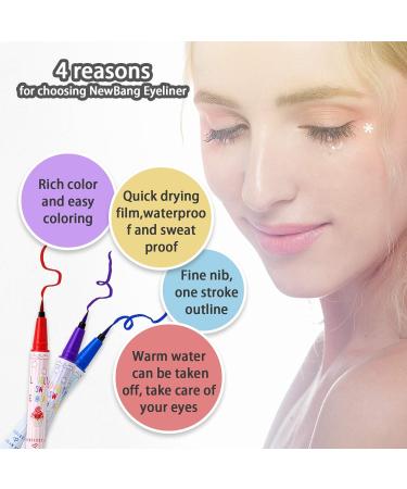 8 Pack Matte Liquid Eyeliner Set - Waterproof & Smudge Proof Multicolored Eyeliner Pen - Professional Beauty Makeup Kit - Buy Online on GoSupps.com